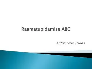 raamatupidamise abc
