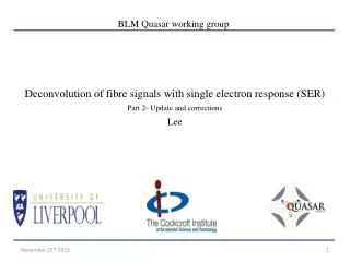 Deconvolution of fibre signals with single electron response (SER)
