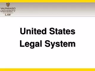 United States Legal System