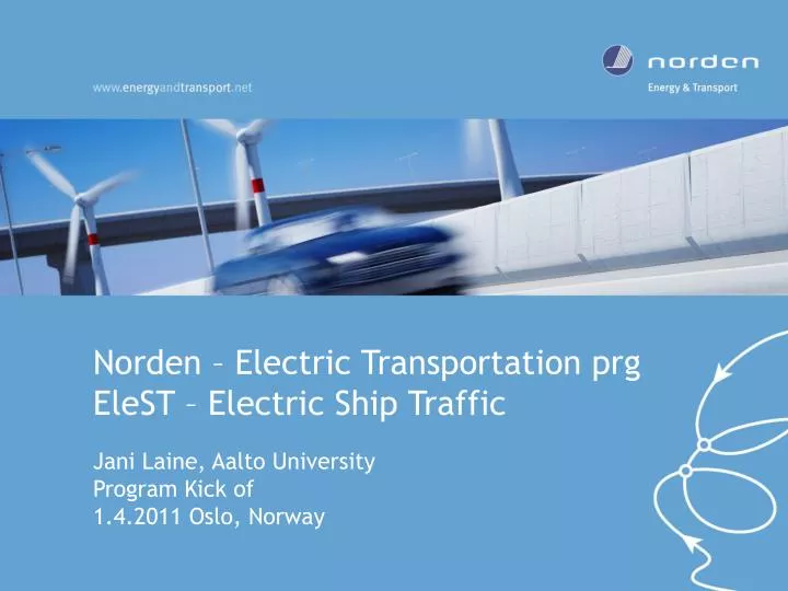 norden electric transportation prg elest electric ship traffic