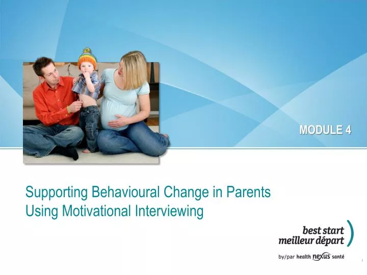 supporting behavioural change in parents using motivational interviewing