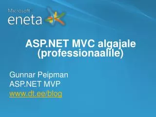 asp net mvc algajale professionaalile