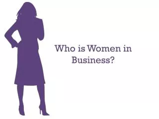 Who is Women in Business?