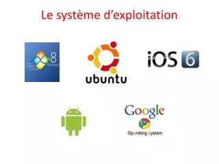 le syst me d exploitation