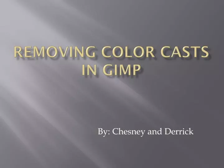 removing color casts in gimp