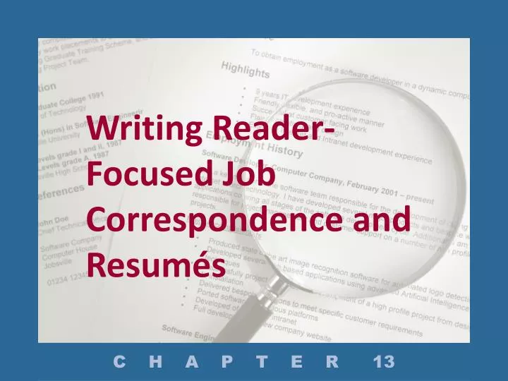 writing reader focused job correspondence and resum s