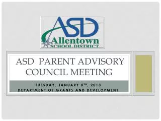 ASD Parent Advisory Council Meeting