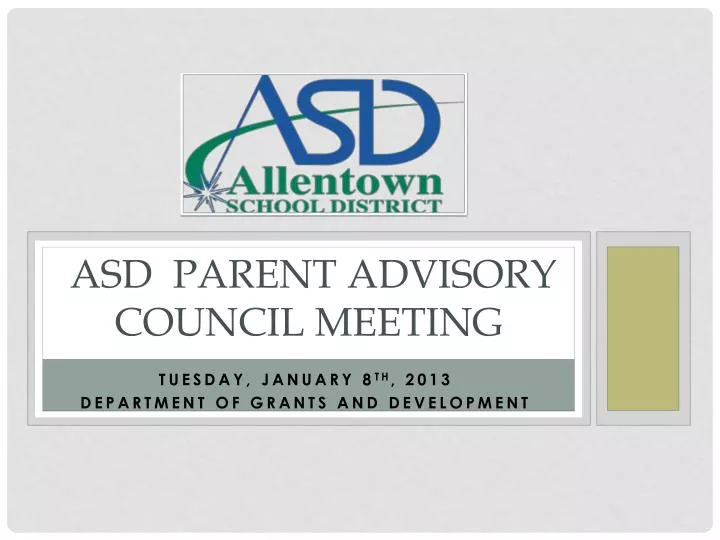 asd parent advisory council meeting