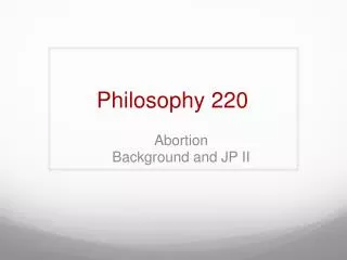 Philosophy 220