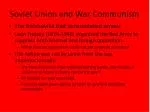 Soviet Union and War Communism