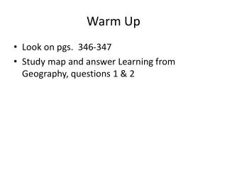 warm up
