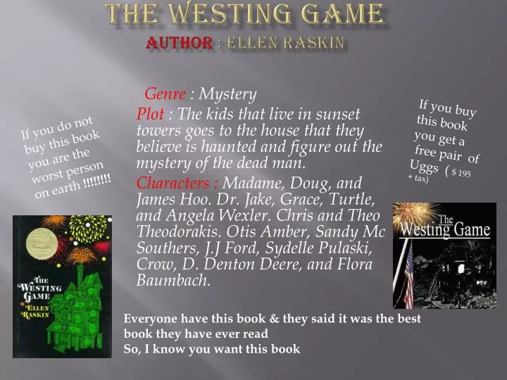 the westing game author ellen raskin