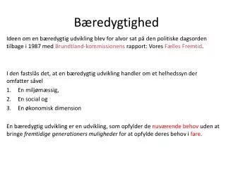 b redygtighed