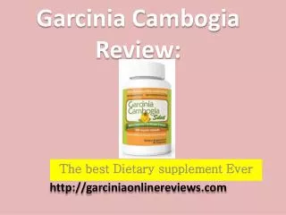 Garcinia cambogia review-The Natural Diet Supplements