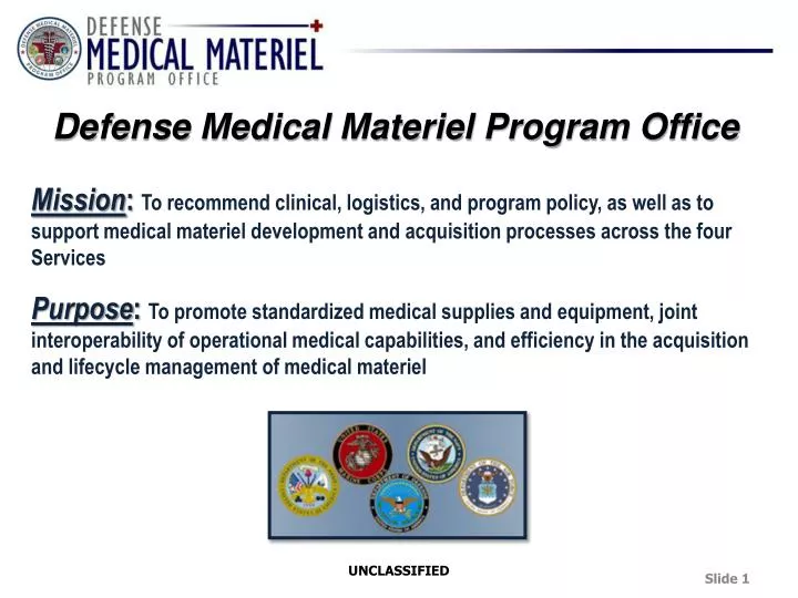 defense medical materiel program office