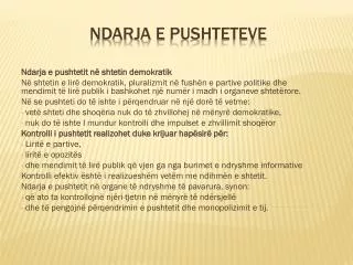 ndarja e pushteteve