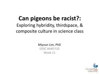 Miyoun Lim, PhD EDSC 8440 F10 Week 11