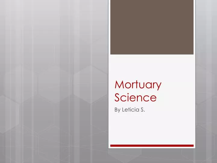mortuary science