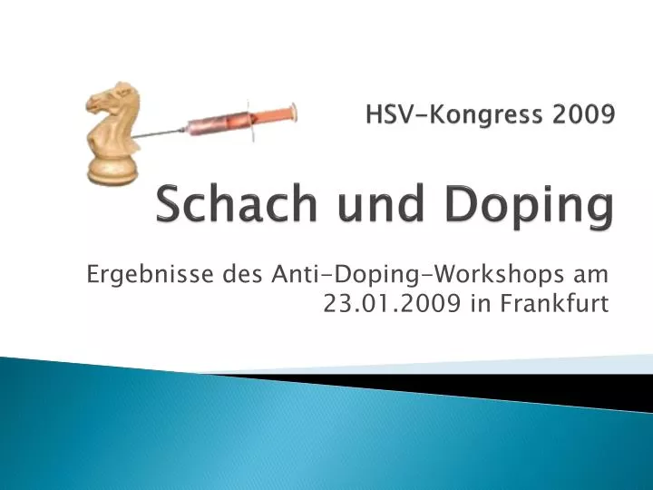hsv kongress 2009 schach und doping