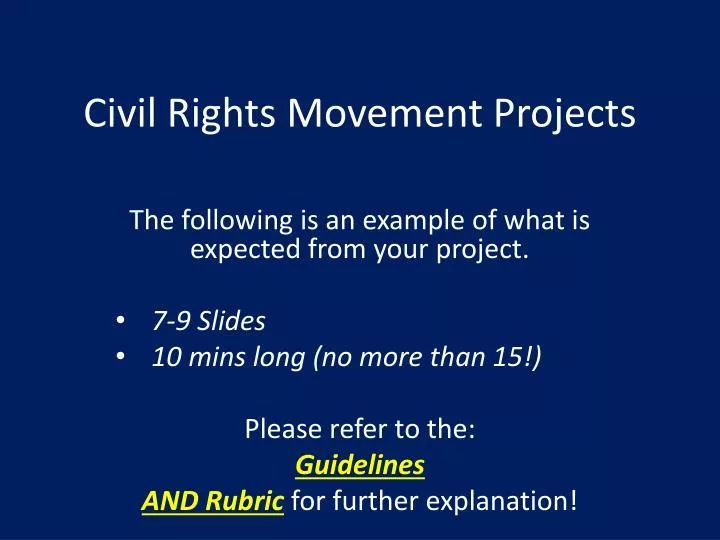 civil rights movement projects