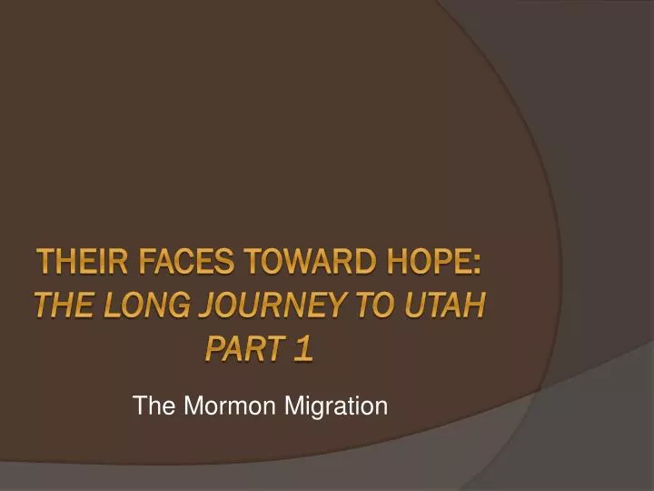 the mormon migration