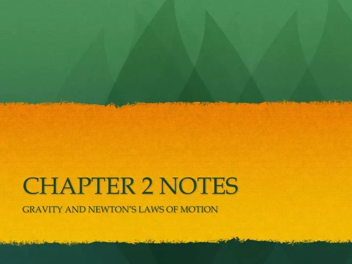 chapter 2 notes