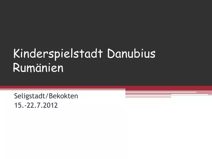 kinderspielstadt danubius rum nien