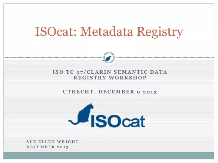 isocat metadata registry