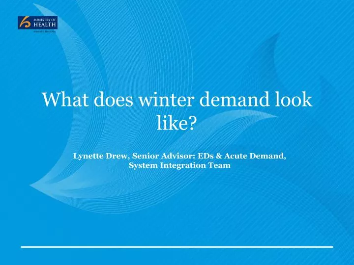 what does winter demand look like