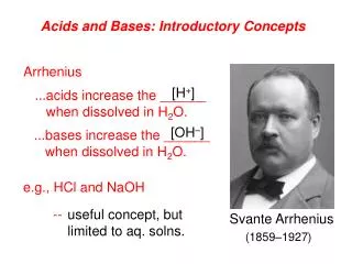 Acids and Bases: Introductory Concepts