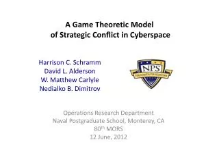 A Game Theoretic Model of Strategic Conflict in Cyberspace