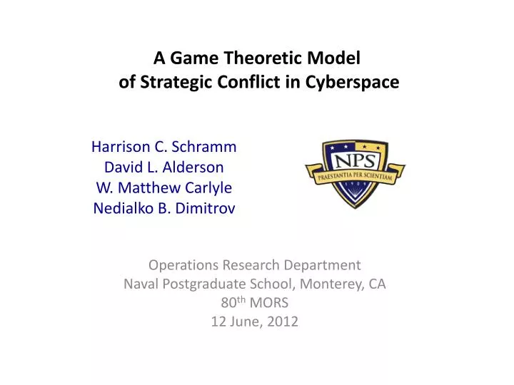 a game theoretic model of strategic conflict in cyberspace