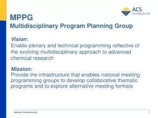 MPPG Multidisciplinary Program Planning Group