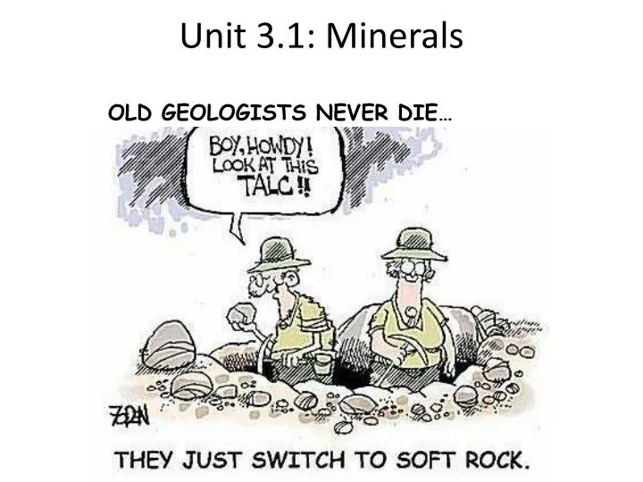 unit 3 1 minerals