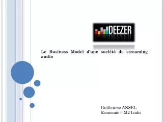 le business model d une soci t de streaming audio
