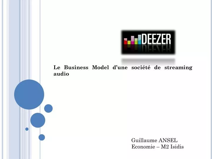 le business model d une soci t de streaming audio