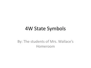 4W State Symbols