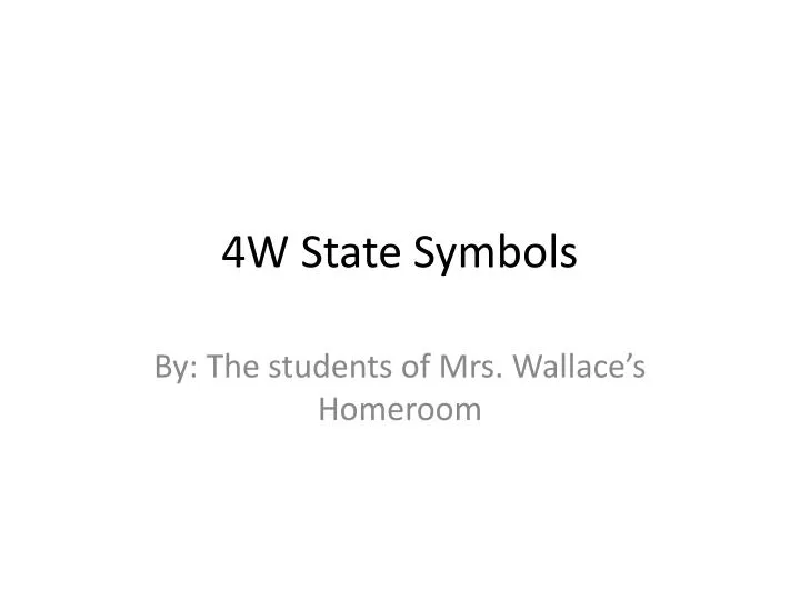 4w state symbols