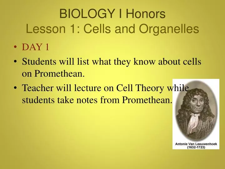 biology i honors lesson 1 cells and organelles