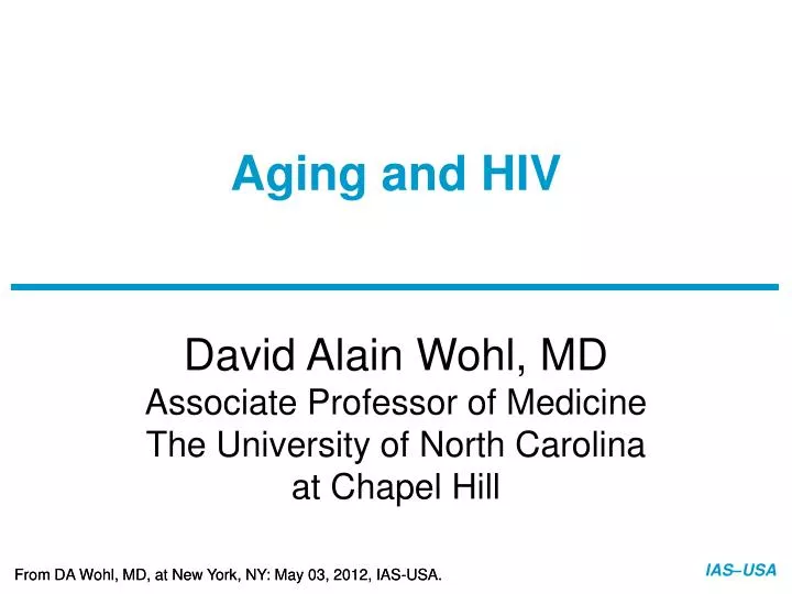 aging and hiv