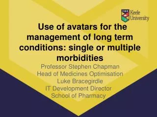 Use of avatars for the management of long term conditions: single or multiple morbidities