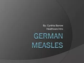 German measles