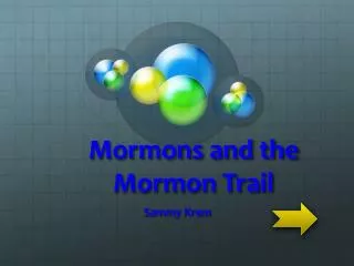 Mormons and the Mormon Trail