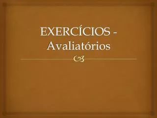 exerc cios avaliat rios