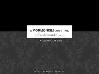 Is Mormonism Christian?