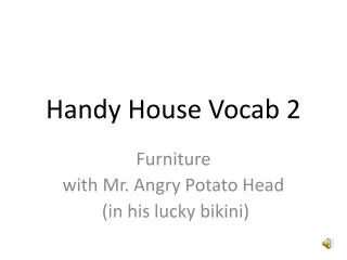 Handy House Vocab 2
