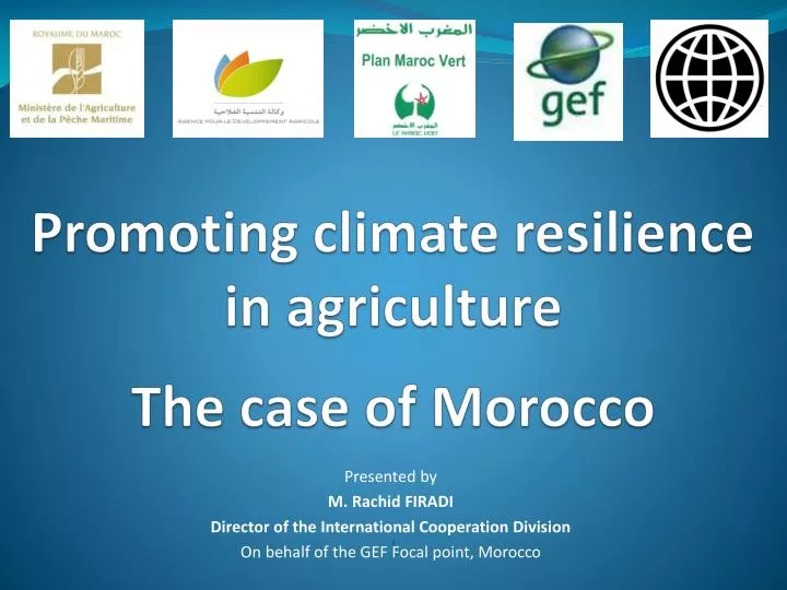 promoting climate resilience in agriculture the case of morocco