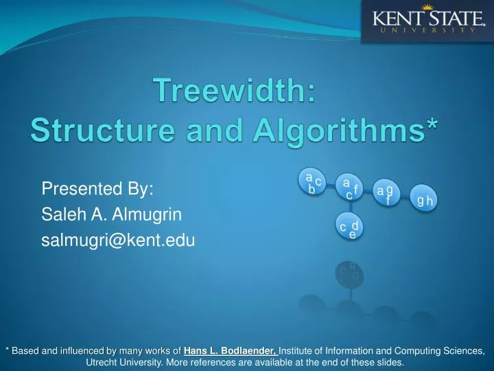 treewidth structure and algorithms