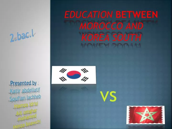 education between morocco and korea south