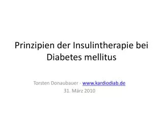 prinzipien der insulintherapie bei diabetes mellitus